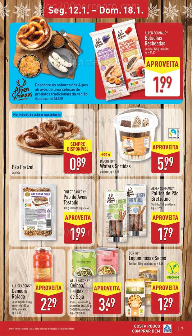 Antevisão Folheto ALDI Promoções de 12 a 18 janeiro