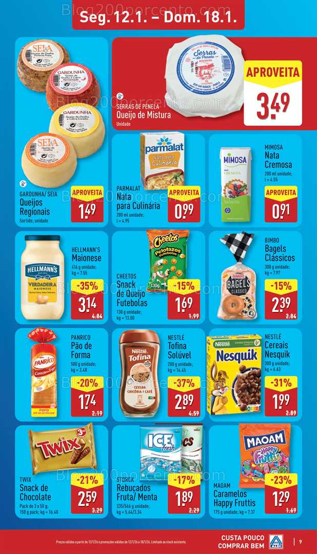 Antevisão Folheto ALDI Promoções de 12 a 18 janeiro