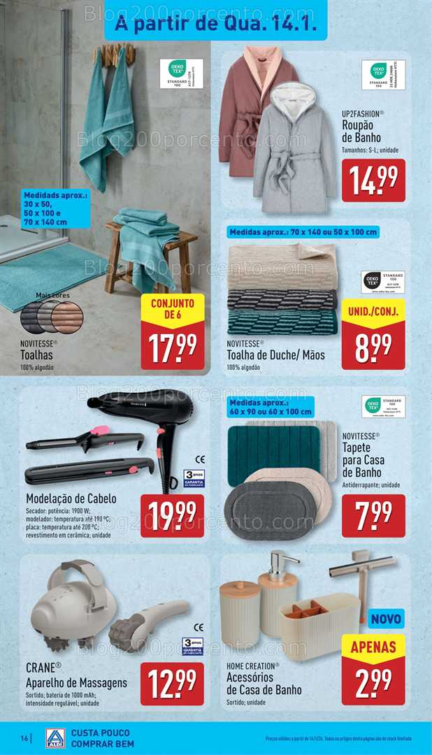 Antevisão Folheto ALDI Promoções de 12 a 18 janeiro