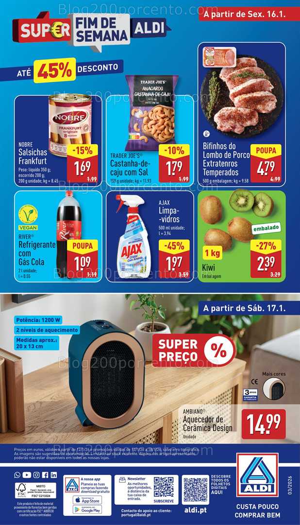 Antevisão Folheto ALDI Promoções de 12 a 18 janeiro