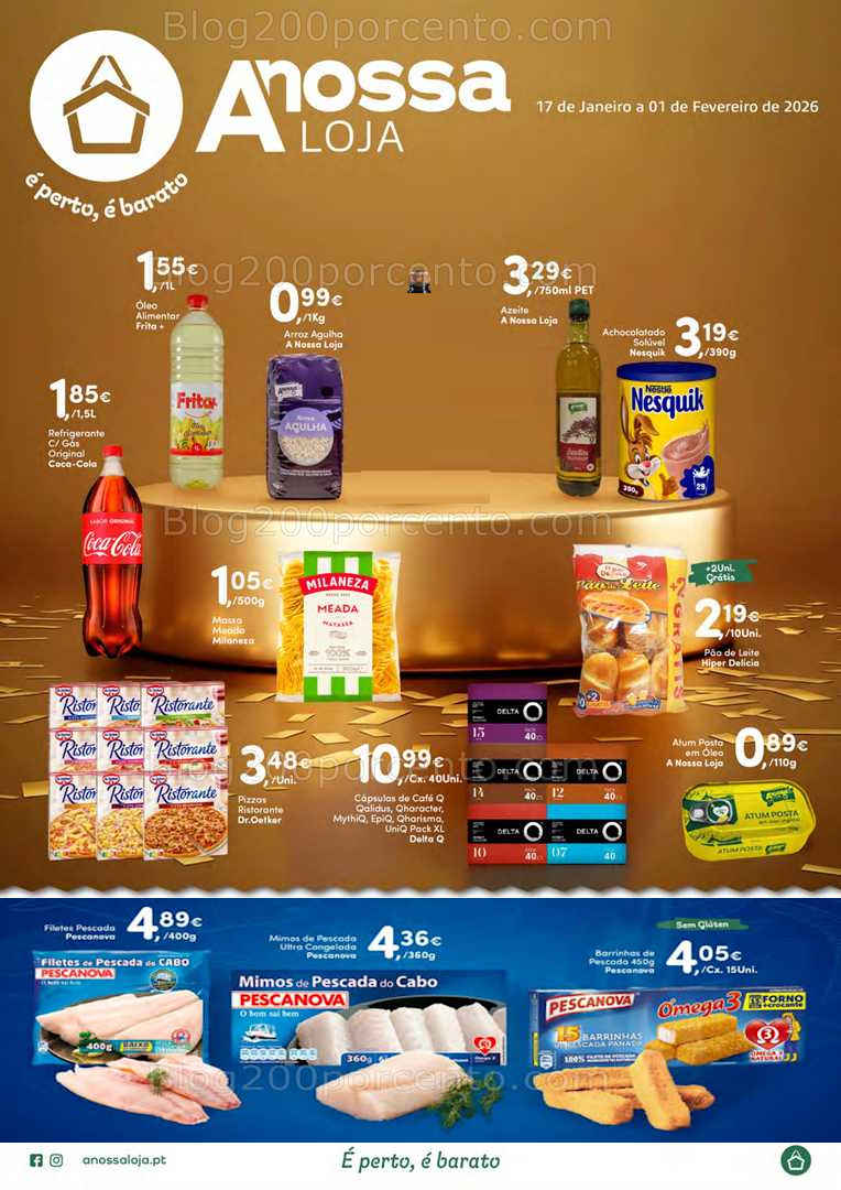 Antevisão Folheto A NOSSA LOJA Promoções de 17 janeiro a 1 fevereiro
