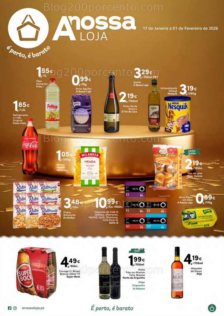 Antevisão Folheto A NOSSA LOJA Promoções de 17 janeiro a 1 fevereiro