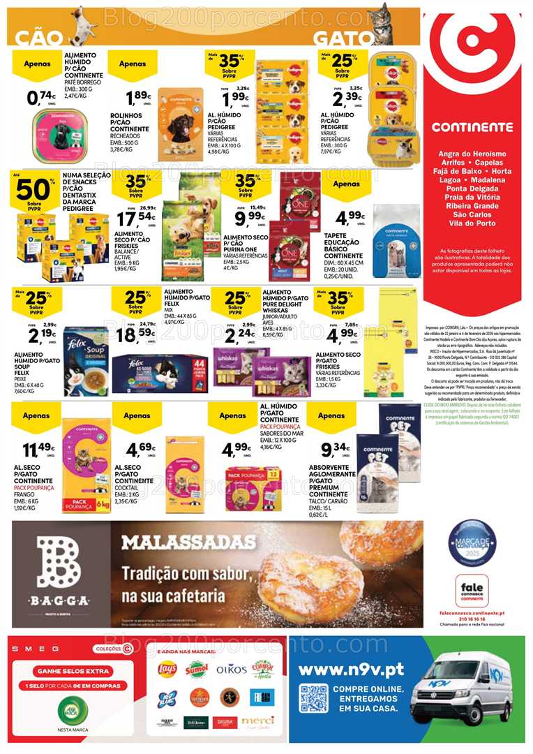 Antevisão Folheto CONTINENTE Açores Promoções de 22 janeiro a 4 fevereiro