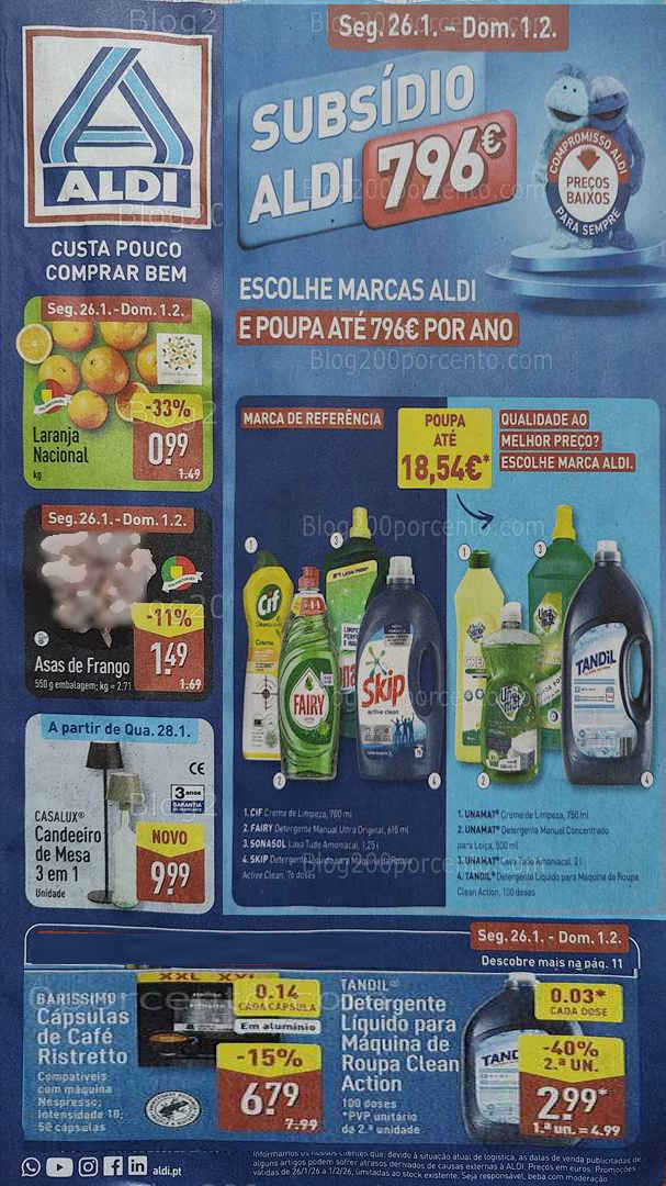Antevisão Folheto ALDI Promoções de 26 janeiro a 1 fevereiro