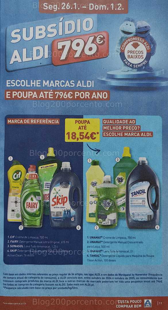 Antevisão Folheto ALDI Promoções de 26 janeiro a 1 fevereiro