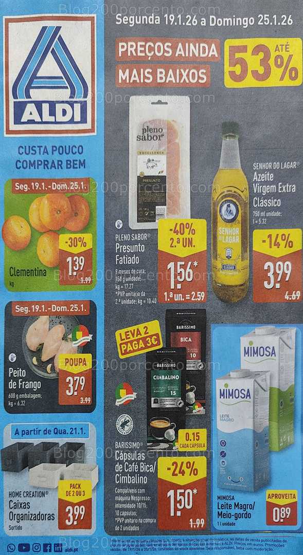 Antevisão Folheto ALDI Promoções de 19 a 25 janeiro