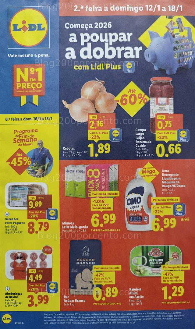 Antevisão Folheto LIDL Promoções de 12 a 18 janeiro