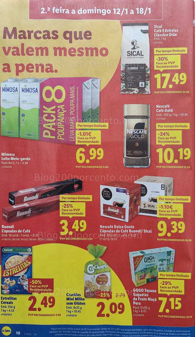 Antevisão Folheto LIDL Promoções de 12 a 18 janeiro