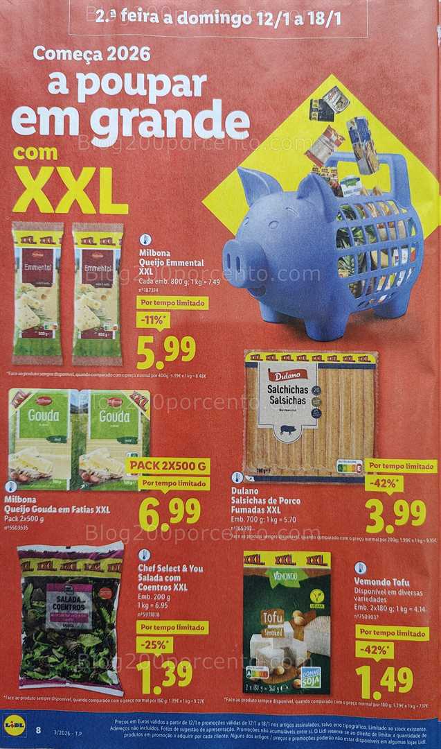 Antevisão Folheto LIDL Promoções de 12 a 18 janeiro