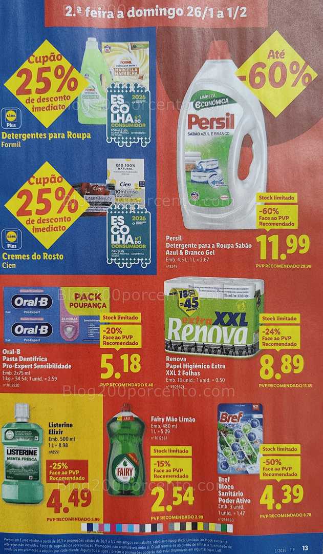 Antevisão Folheto LIDL Promoções de 26 janeiro a 1 fevereiro