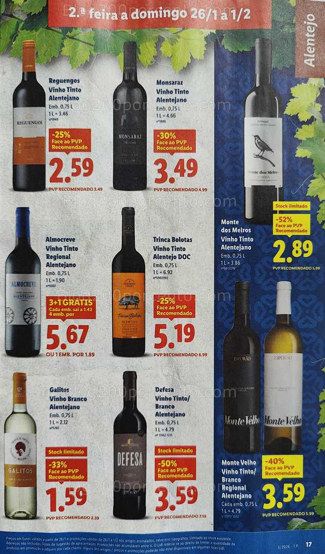 Antevisão Folheto LIDL Promoções de 26 janeiro a 1 fevereiro