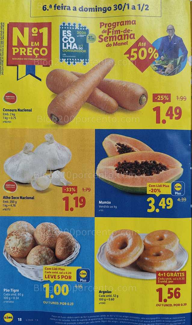 Antevisão Folheto LIDL Promoções de 26 janeiro a 1 fevereiro