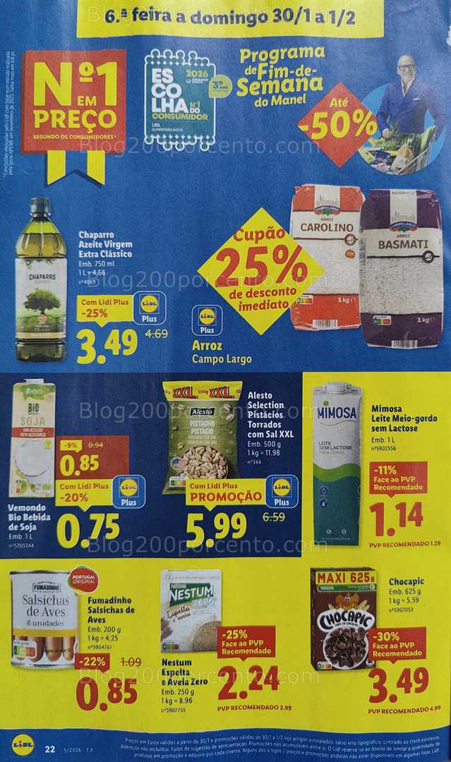 Antevisão Folheto LIDL Promoções de 26 janeiro a 1 fevereiro