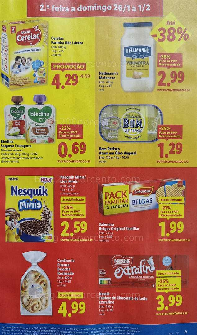 Antevisão Folheto LIDL Promoções de 26 janeiro a 1 fevereiro
