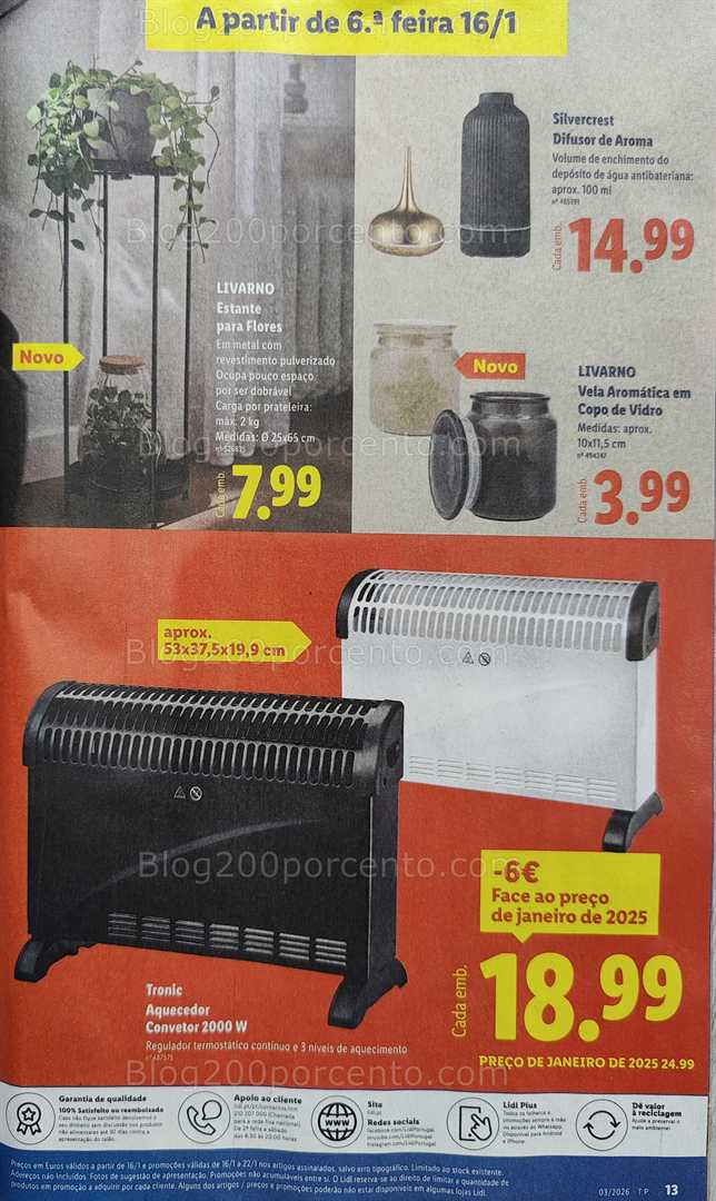 Antevisão Folheto LIDL Bazar Promoções de 12 a 22 janeiro