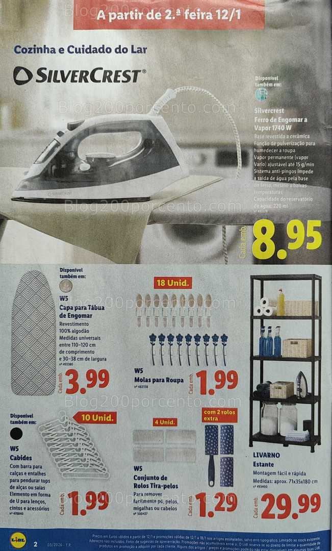 Antevisão Folheto LIDL Bazar Promoções de 12 a 22 janeiro