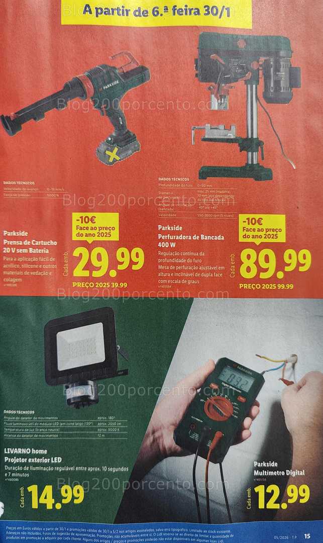 Antevisão Folheto LIDL Bazar Promoções de 26 janeiro a 5 fevereiro