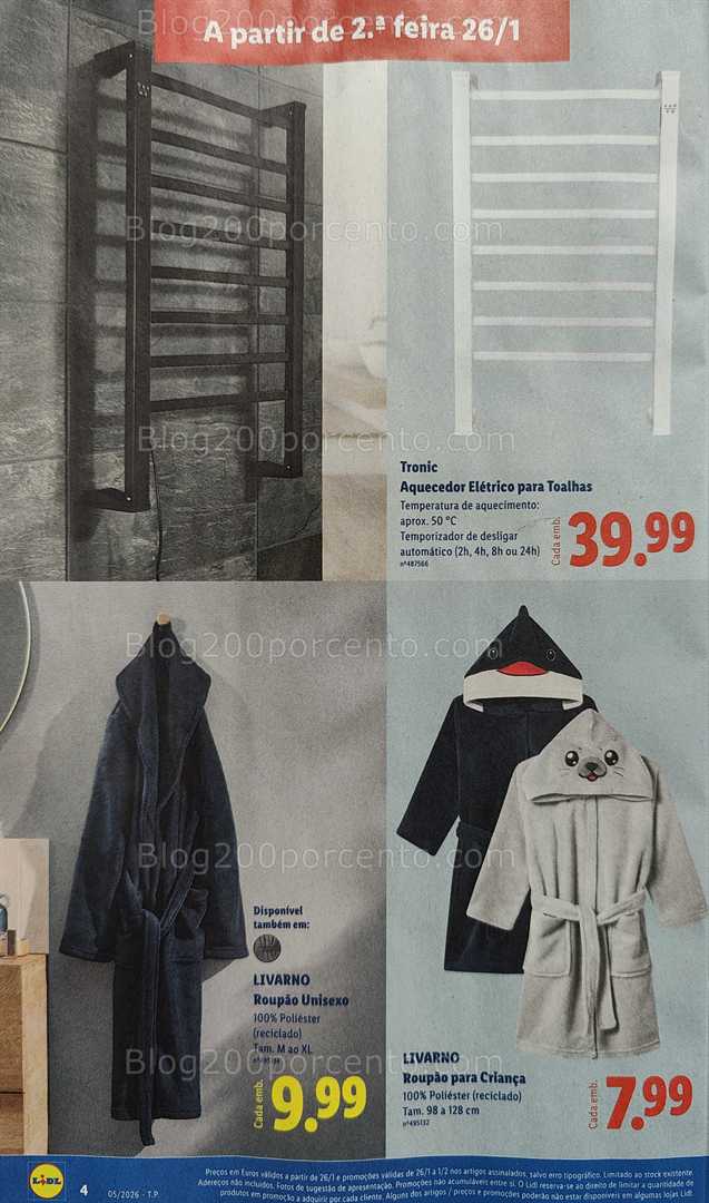 Antevisão Folheto LIDL Bazar Promoções de 26 janeiro a 5 fevereiro