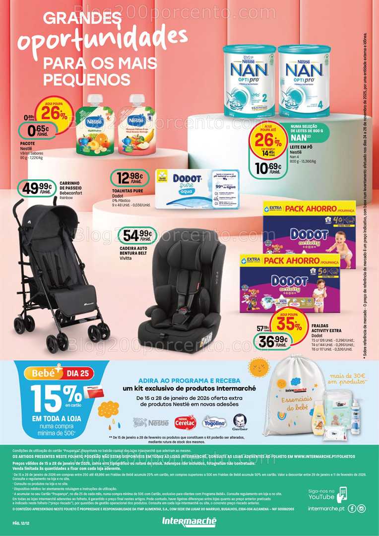 Antevisão Folheto INTERMARCHÉ Bebé Super Promoções de 15 a 28 janeiro