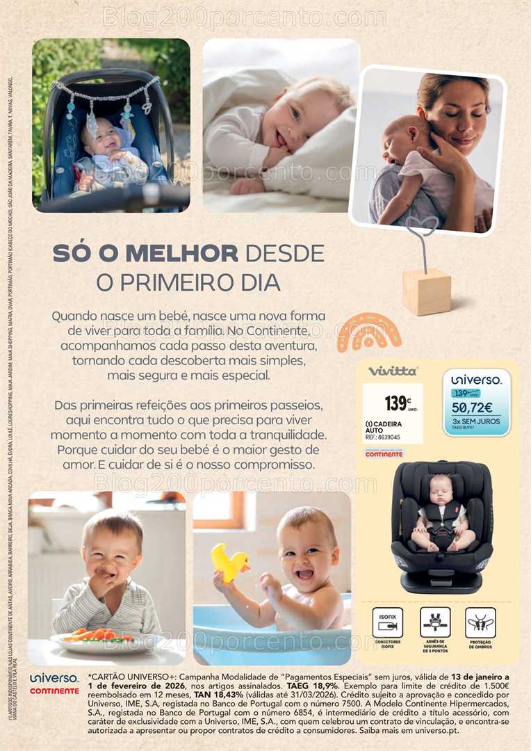 Antevisão Folheto CONTINENTE Feira do Bebé Promoções de 13 janeiro a 1 fevereiro