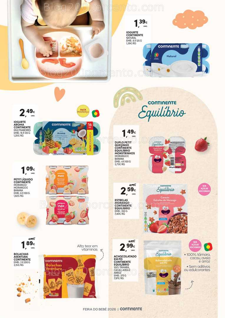 Antevisão Folheto CONTINENTE Feira do Bebé Promoções de 13 janeiro a 1 fevereiro