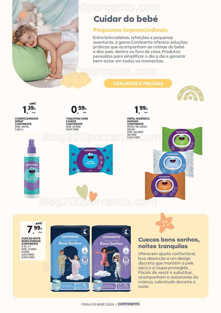 Antevisão Folheto CONTINENTE Feira do Bebé Promoções de 13 janeiro a 1 fevereiro