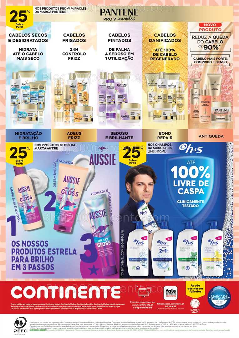 Antevisão Folheto CONTINENTE Beleza Promoções de 20 janeiro a 1 fevereiro