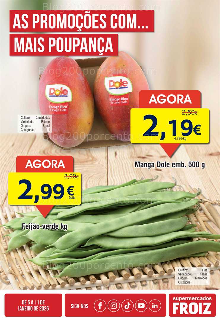 Antevisão Folheto FROIZ Promoções de 5 a 11 janeiro