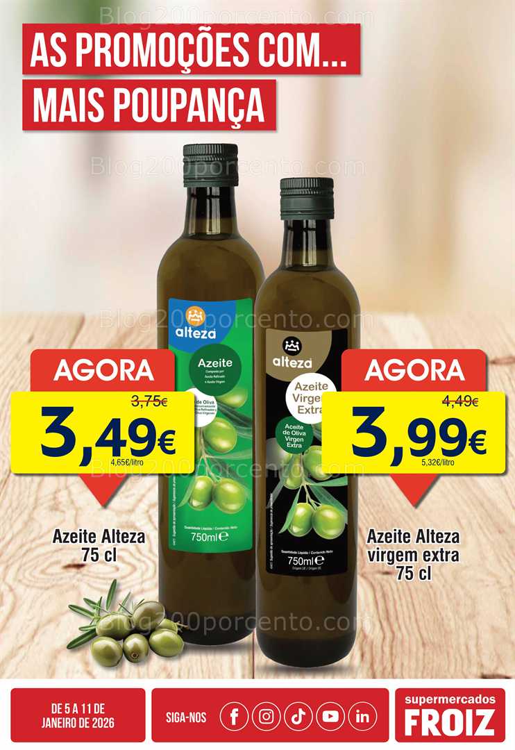 Antevisão Folheto FROIZ Promoções de 5 a 11 janeiro