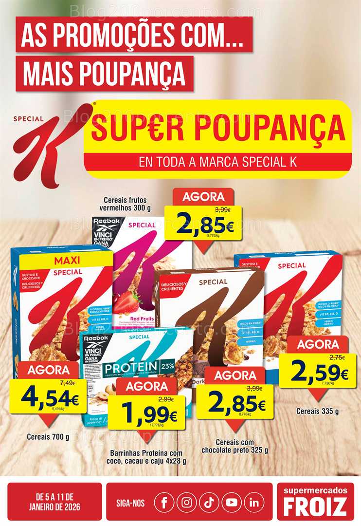 Antevisão Folheto FROIZ Promoções de 5 a 11 janeiro