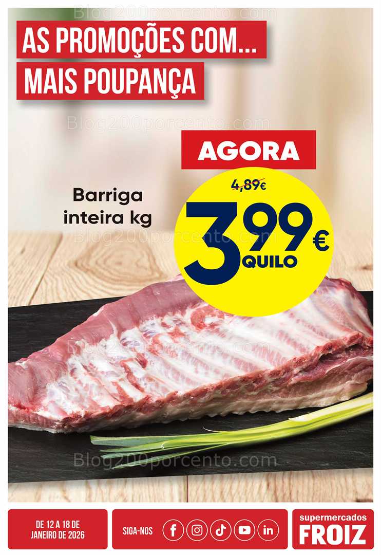 Antevisão Folheto FROIZ Promoções de 12 a 18 janeiro