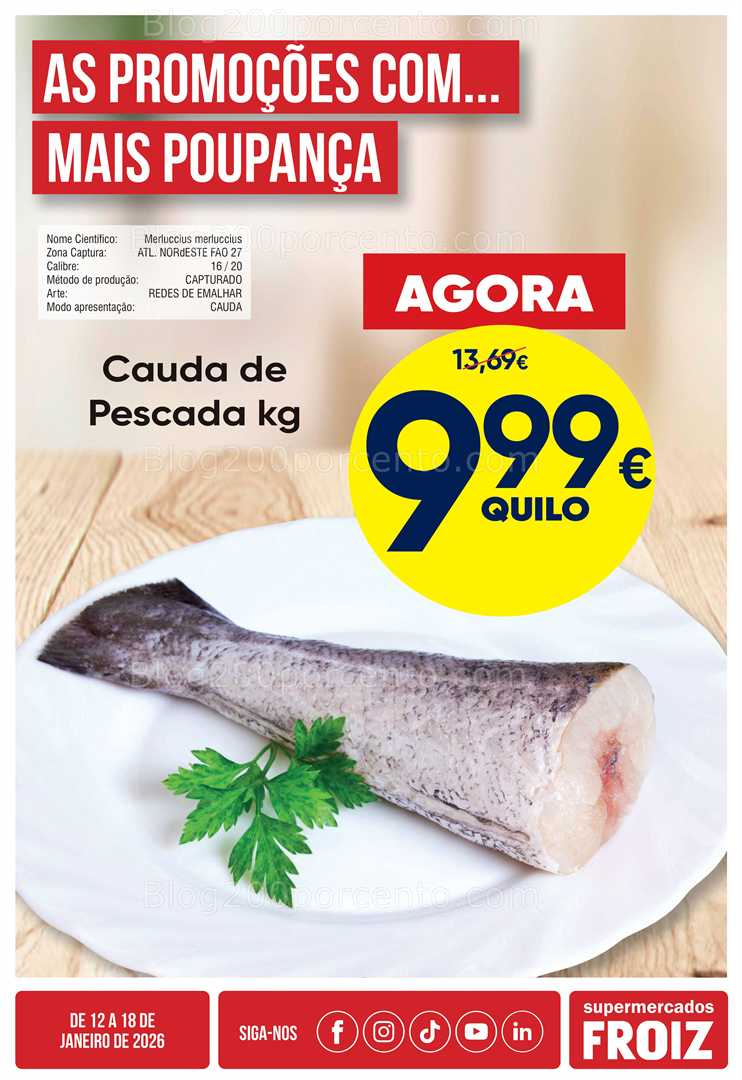 Antevisão Folheto FROIZ Promoções de 12 a 18 janeiro