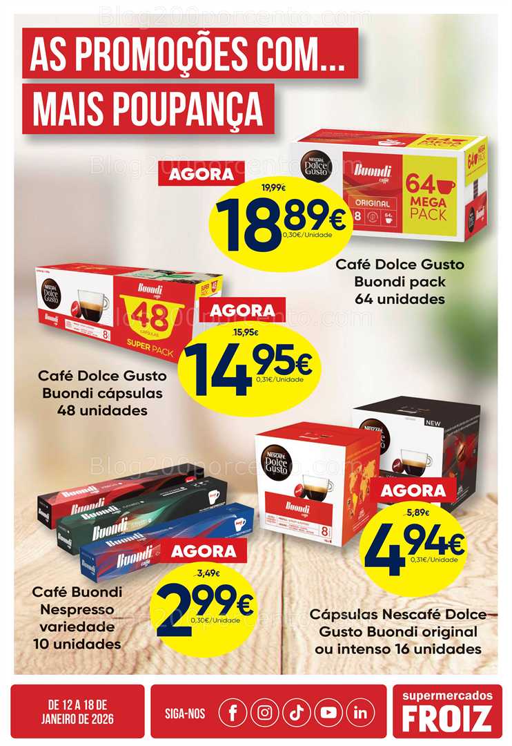 Antevisão Folheto FROIZ Promoções de 12 a 18 janeiro