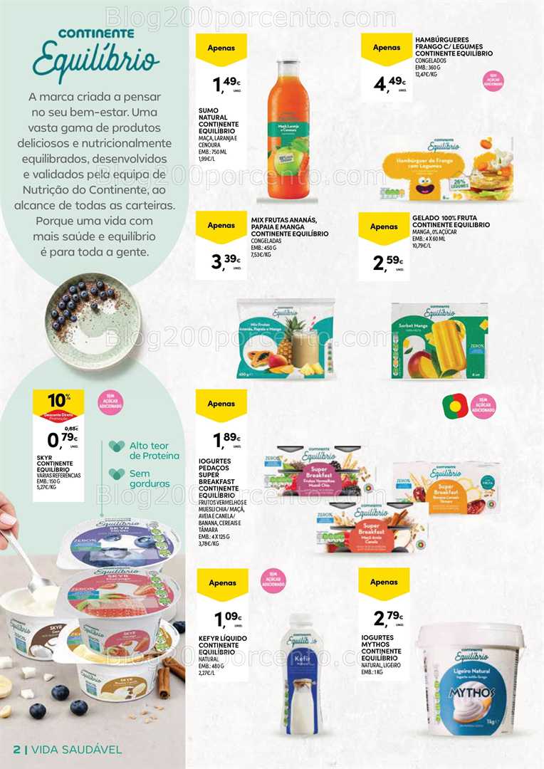Antevisão Folheto CONTINENTE Açores Vida Saudável Promoções de 20 janeiro a 2 fevereiro