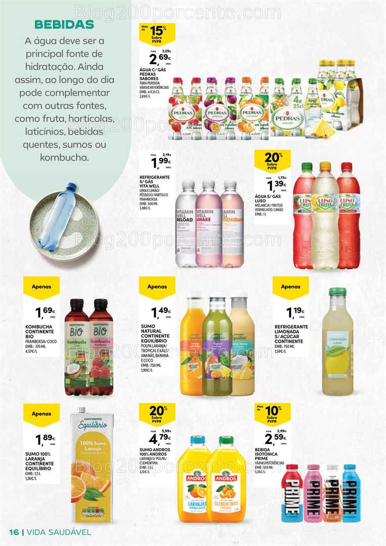 Antevisão Folheto CONTINENTE Açores Vida Saudável Promoções de 20 janeiro a 2 fevereiro