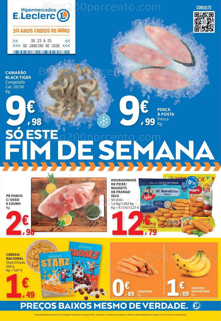 Antevisão Folheto E-LECLERC Promoções Fim de Semana - 23 a 25 janeiro