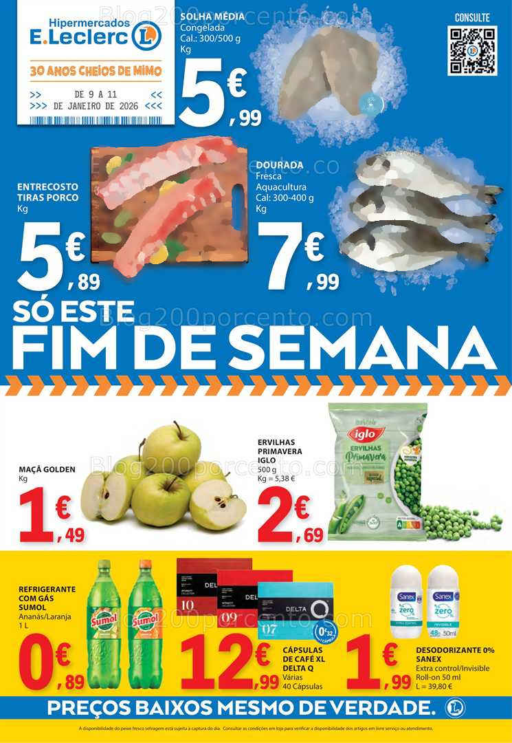 Antevisão Folheto E-LECLERC Promoções Fim de Semana - 9 a 11 janeiro