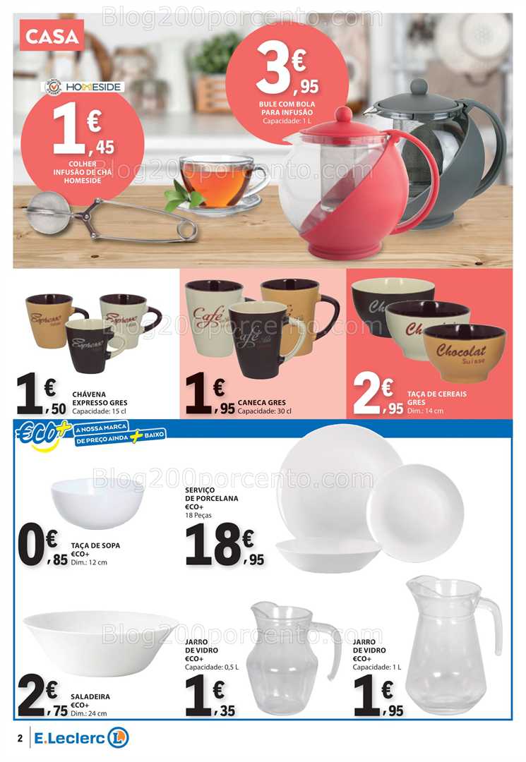 Antevisão Folheto E-LECLERC Bazar Promoções de 15 a 28 janeiro