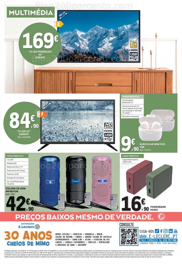 Antevisão Folheto E-LECLERC Bazar Promoções de 15 a 28 janeiro