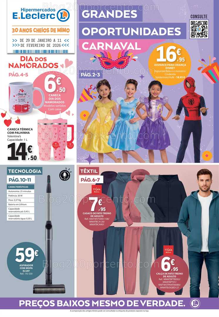 Antevisão Folheto E-LECLERC Bazar Promoções de 29 janeiro a 11 fevereiro