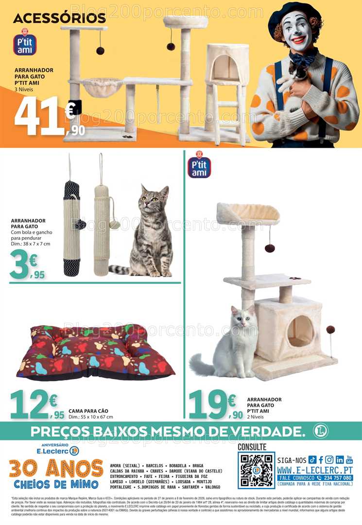 Antevisão Folheto E-LECLERC Feira Animal Promoções de 27 janeiro a 2 fevereiro