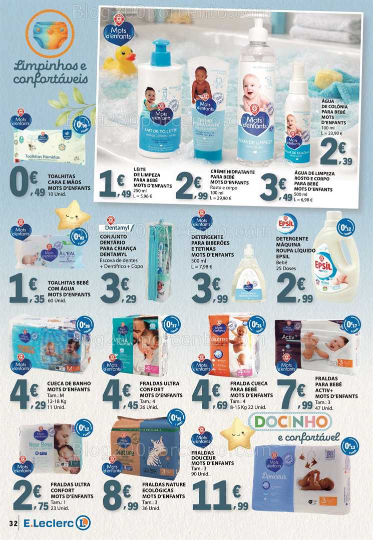 Antevisão Folheto E-LECLERC Especial Feira do Bebé Promoções de 13 a 25 janeiro
