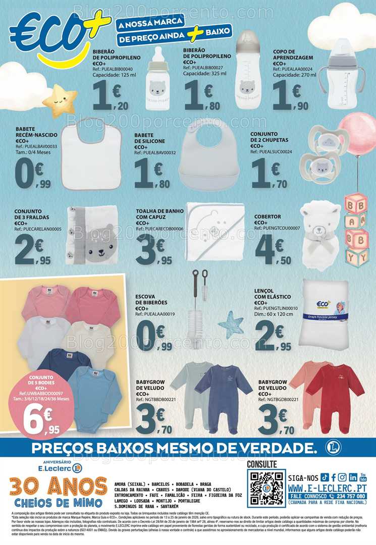 Antevisão Folheto E-LECLERC Especial Feira do Bebé Promoções de 13 a 25 janeiro