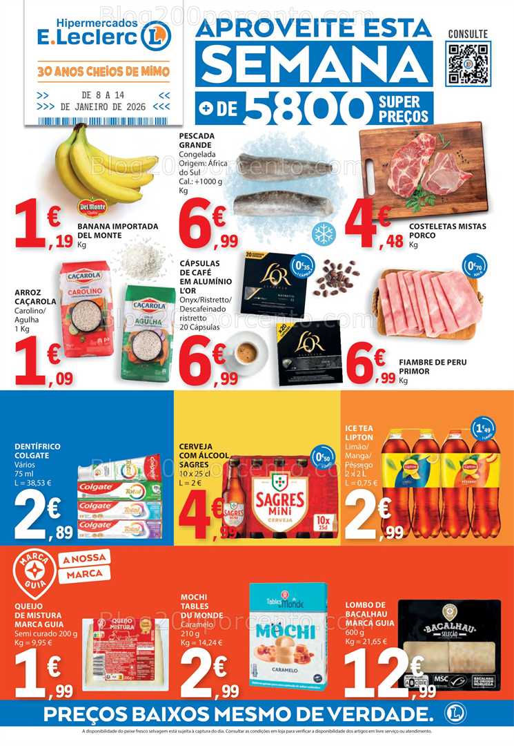 Antevisão Folheto E-LECLERC Promoções de 8 a 14 janeiro