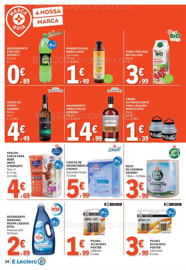 Antevisão Folheto E-LECLERC Promoções de 8 a 14 janeiro