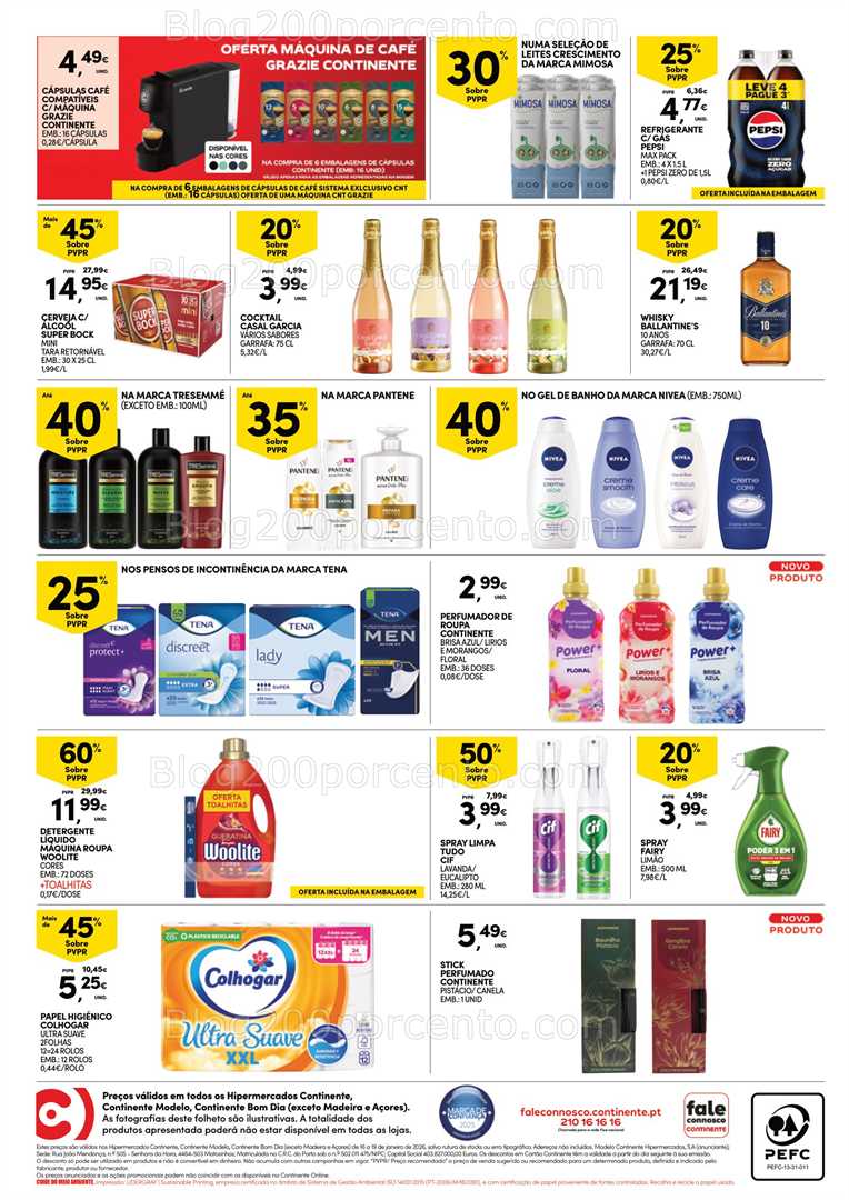 Antevisão Folheto CONTINENTE Promoções Fim de Semana - 16 a 19 janeiro - Edição Digital