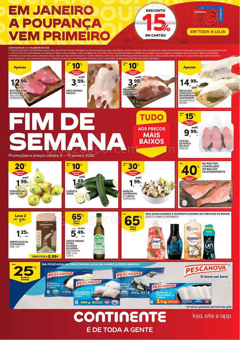 Antevisão Folheto CONTINENTE Promoções de 9 a 12 janeiro