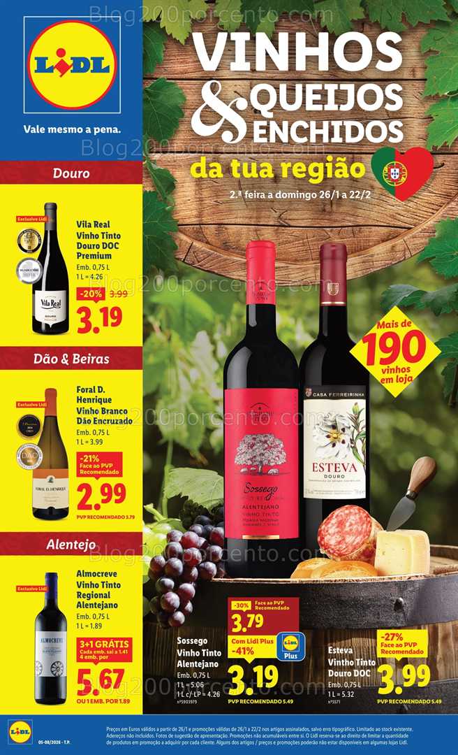 Antevisão Folheto LIDL Especial Sabores da Nossa Terra Promoções de 26 janeiro a 22 fevereiro