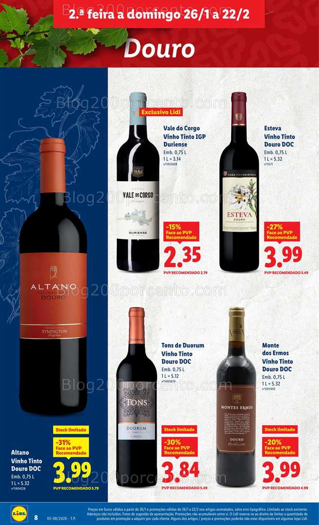 Antevisão Folheto LIDL Especial Sabores da Nossa Terra Promoções de 26 janeiro a 22 fevereiro