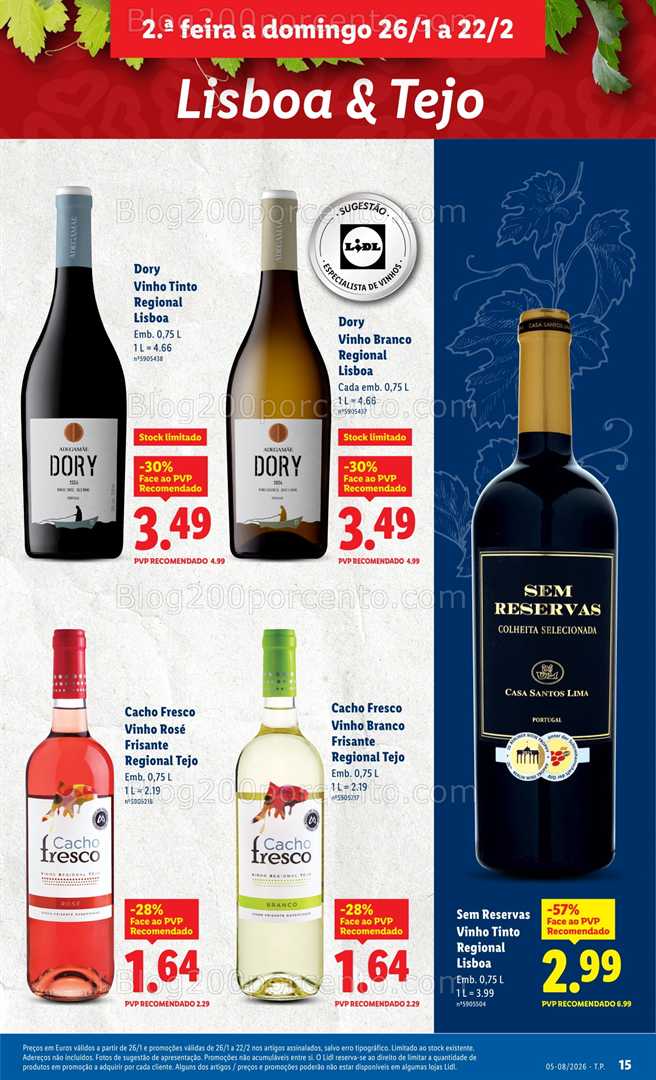 Antevisão Folheto LIDL Especial Sabores da Nossa Terra Promoções de 26 janeiro a 22 fevereiro